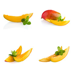 Image showing Set of mango fruit