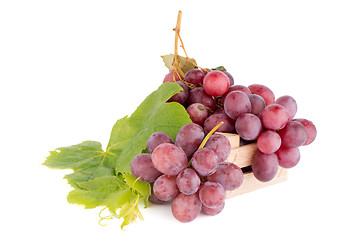 Image showing Bunch of red grapes