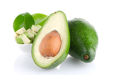 Image showing Avocados on white 