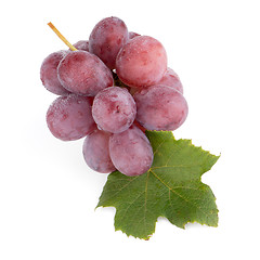 Image showing Bunch of red grapes