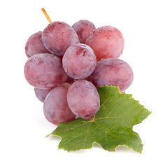 Image showing Bunch of red grapes