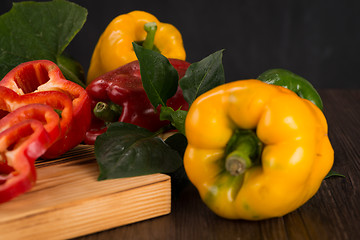 Image showing Colored bell peppers