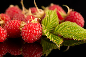 Image showing Fresh raspberries