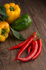 Image showing Colored bell peppers