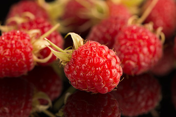 Image showing Fresh raspberries