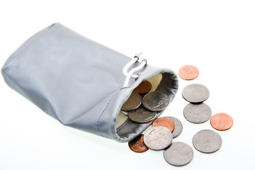 Image showing coins in  bag 