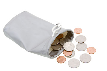 Image showing coins in  bag 