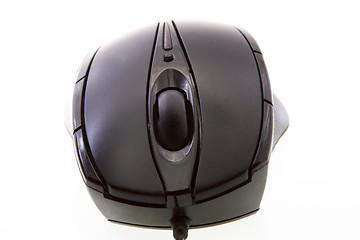 Image showing Black computer mouse 