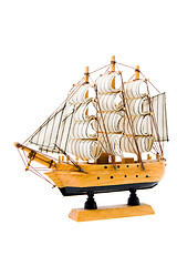 Image showing model wooden ship 