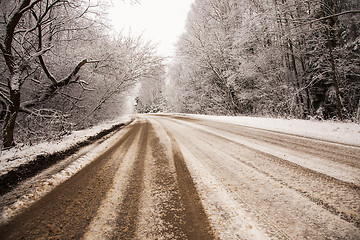 Image showing the winter road 