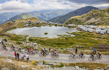 Image showing The Peloton in Mountains