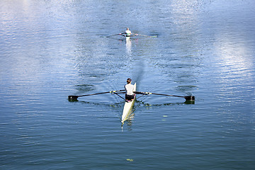 Image showing Two Young rowers
