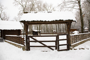 Image showing the wooden buildings