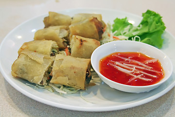 Image showing Chinese springrolls