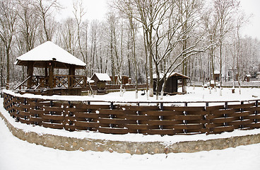 Image showing the wooden buildings