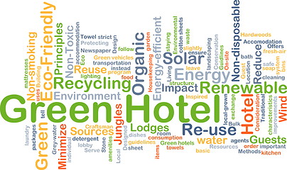 Image showing Green hotel background concept