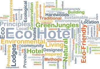 Image showing Eco hotel background concept