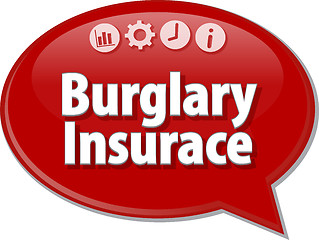 Image showing Burglary Insurace  blank business diagram illustration