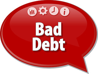 Image showing Bad Debt  blank business diagram illustration