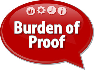Image showing Burden of Proof blank business diagram illustration