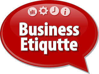 Image showing Business Etiqutte  blank business diagram illustration