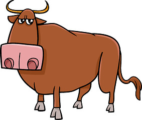 Image showing bull farm animal cartoon