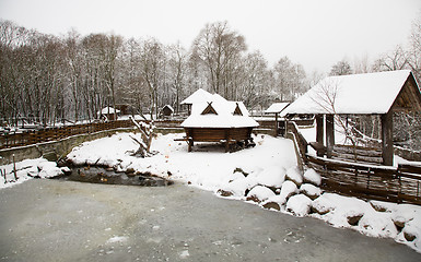 Image showing the wooden buildings