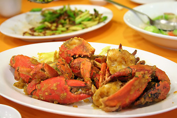 Image showing Fried crabs