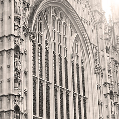 Image showing old in london  historical    parliament glass  window    structu