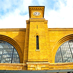 Image showing old architecture in london england windows and brick exterior   