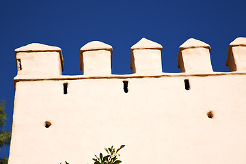 Image showing brown  old ruin in        africa     the tower