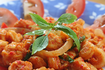 Image showing Spicy prawns