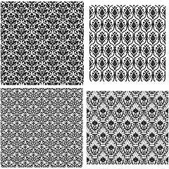 Image showing 4 Damask Seamless Patterns