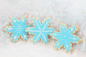 Image showing Snowflake Gingerbread Biscuits