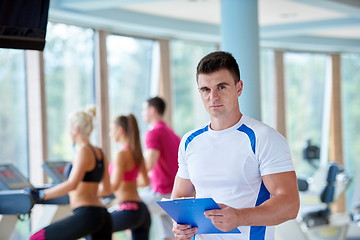 Image showing people group in fitness gym