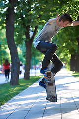 Image showing skateboard jump