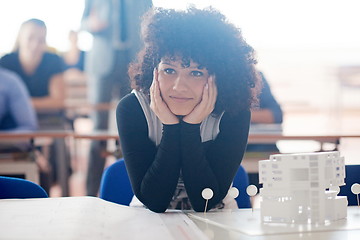 Image showing portrait of young female student