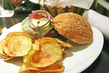 Image showing Elegant hamburger