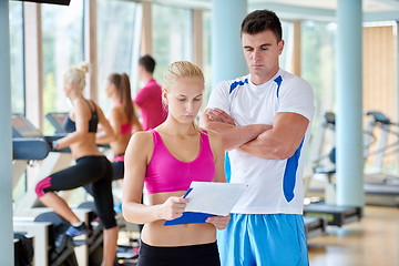 Image showing people group in fitness gym