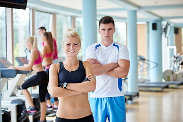 Image showing people group in fitness gym