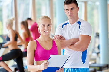 Image showing people group in fitness gym