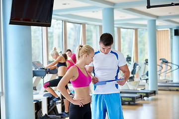 Image showing people group in fitness gym