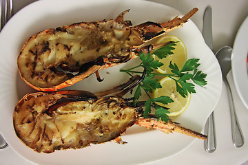 Image showing Grilled lobster