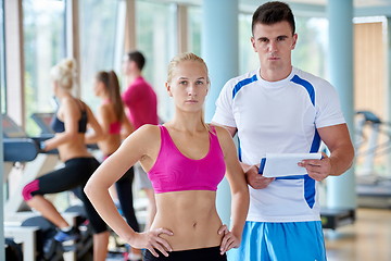 Image showing people group in fitness gym