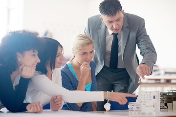 Image showing group of students with teacher on class