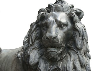 Image showing lion statue cut-out images on white backgrounds