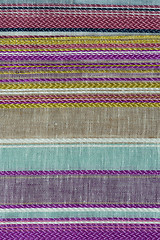 Image showing Multi color fabric texture samples