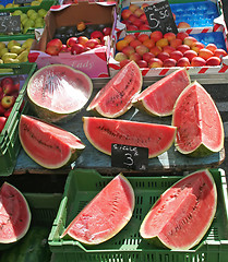 Image showing Market watermelon