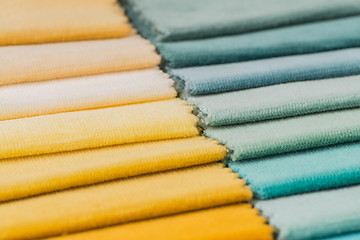 Image showing Multi color fabric texture samples