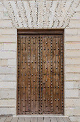 Image showing Old wooden entrance door